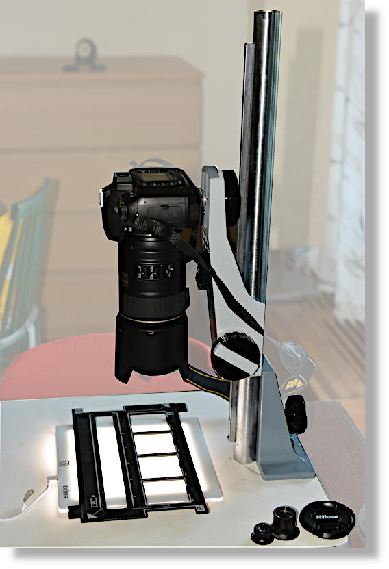 Setup for copying film