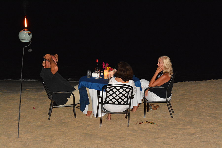 Servering på stranden